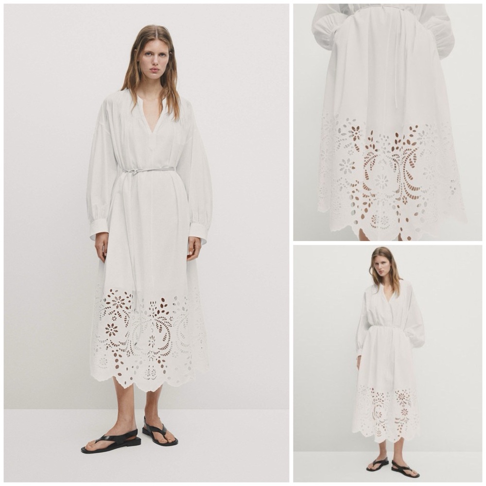 Massimo Dutti ~ Embroidered Cotton Dress